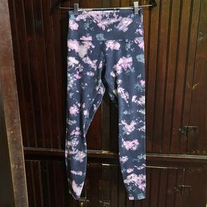 Lululemon Align Tie-Dye Leggings Size 8, 28” Length - Navy and Pink. Like New.